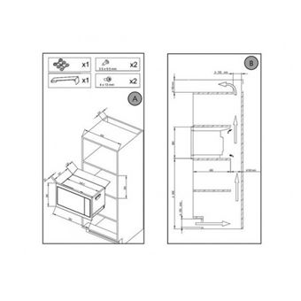 Sauter SMS7121X - Four micro-ondes monofonction - intégrable - 26 litres - 900 Watt - noir inox