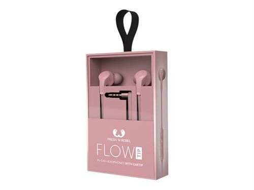 Fresh N Rebel Flow Écouteurs Intra-Auriculaires sans Fil avec télécommande et Microphone intégrés Rose Vif 