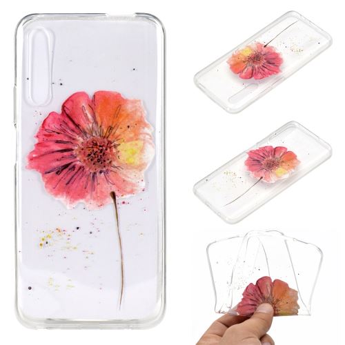 Coque en TPU impression de motifs clairs souple fleur vive pour votre Huawei Honor 9X/9X Pro