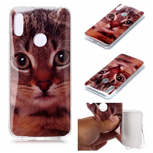 Coque en TPU animal chat pour votre Huawei Y6 (2019 with Fingerprint Sensor)/Y6 Prime (2019)