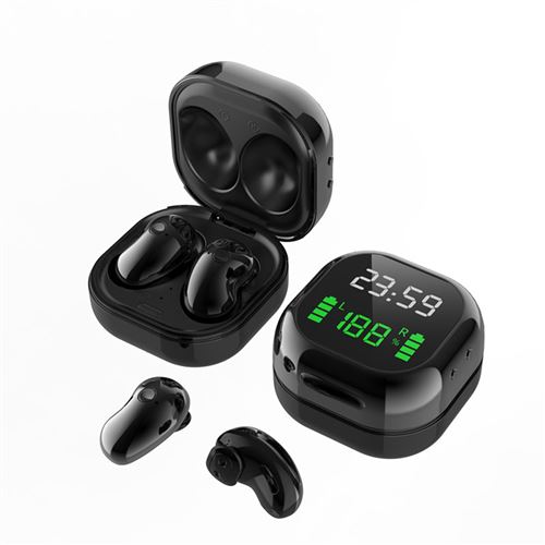 Non Communiqué Noir Écouteur S6 Bluetooth Sans Fil Affichage Numérique Sport Avec Micro