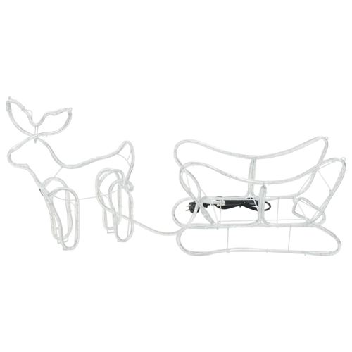 vidaXL Kerstverlichting rendier en slee 110x24x47 cm