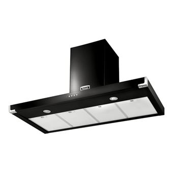 Falcon Super Flat 110 - Hotte - hotte décorative - largeur : 109.8 cm - profondeur : 49 cm - evacuation & recyclage - noir brillant