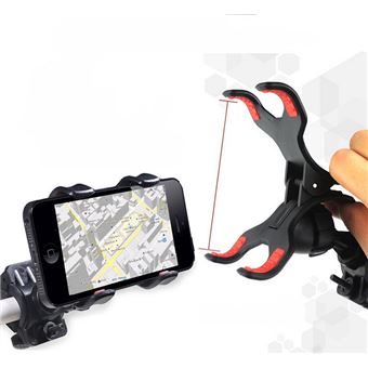 Support Velo pour Smartphone Guidon Pince GPS Noir Universel 360 Rotatif  VTT Cyclisme Universel - Support pour téléphone mobile - Achat & prix