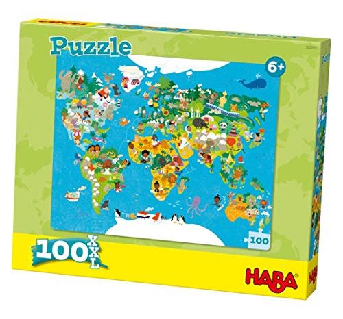 Puzzle Enfant - La carte du monde - 100 pièces - Dès 6 ans