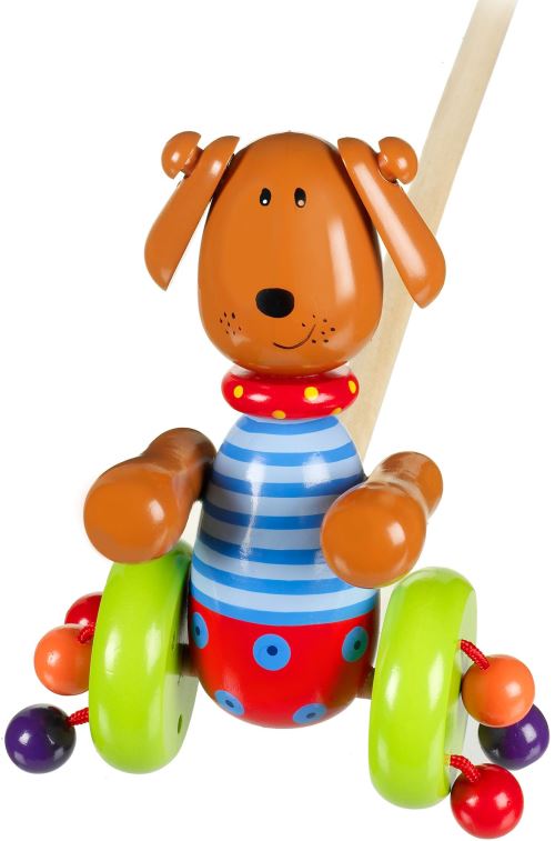 Orange Tree Toys Jouets En Bois A Pousser - Chien