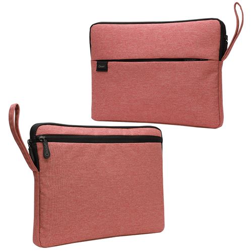 Sacoche en PU Doublure en peluche douce en tissu nylon imperméable rose pour votre Laptop 15.6-inch