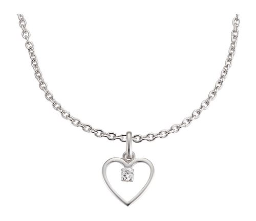 Parure Bijoux Enfants Coeur Avec Pierre