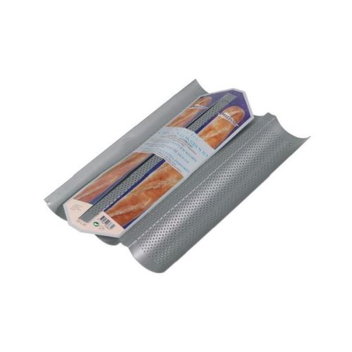 PATISSE Moule 3 baguettes antiadhésif en acier revetu - 38x25x0,5 cm