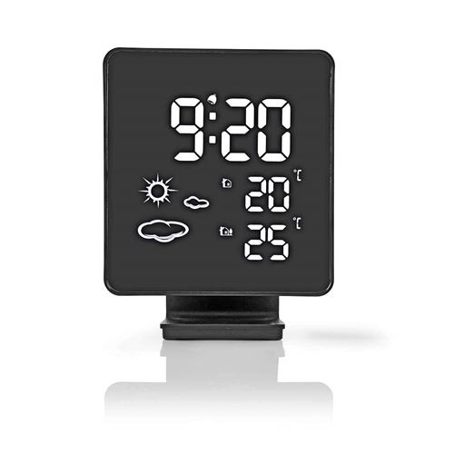 Nedis Weerstation | Draadloze sensor | Alarmklok | Weersvoorspelling WEST403BK