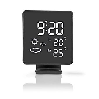Nedis WEST403BK Station Météo, Capteur sans Fil, Réveil, Prévisions Météorologiques - 1
