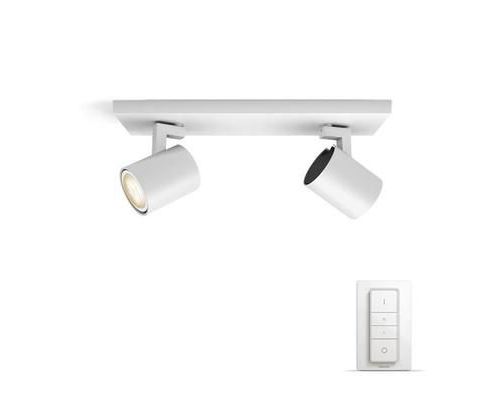 Philips hue Spot double Runner 5309231P7, Chambre à coucher, Salon, Blanc, IP20, Surface, Métal, I