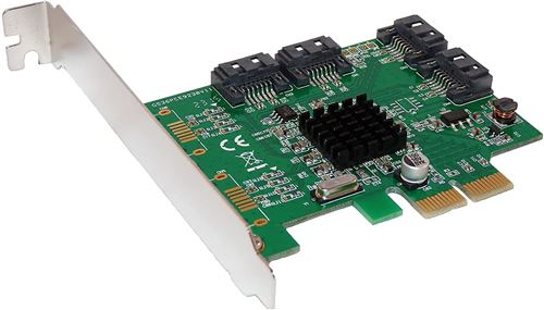 Carte Contrôleur PCIe 4 PORTS SATA 3 6G - CHIPSET MARVELL 88SE9230 - RAID 0 / 1 / 10