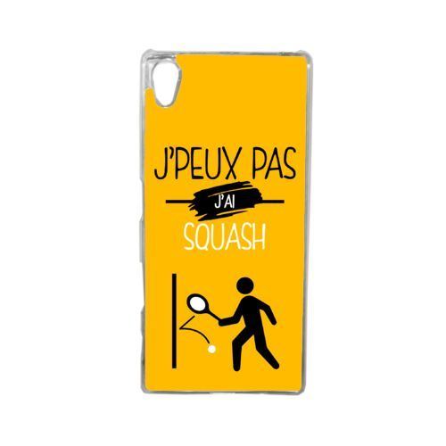 Coque j peux pas j ai squash 10 compatible sony xperia z5 transparent