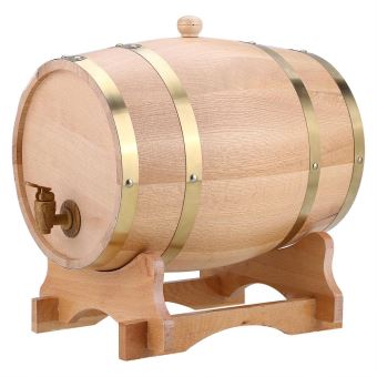 tonneau en bois de chene distributeur baril a vin 10l achat prix fnac