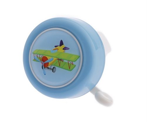Pexkids sonnette de vélo Je suis un avion 50 mm bleu