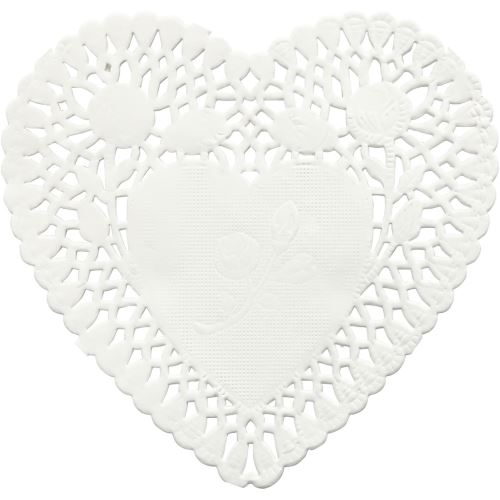 Creotime serviettes en forme de cœur 10 cm 30 pièces