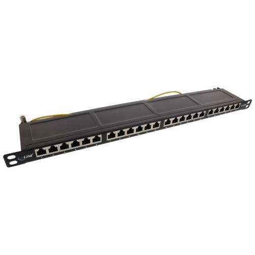 Panneau de brassage InLine&reg; 19 Cat.6A 24 ports 0.5U noir RAL 9005