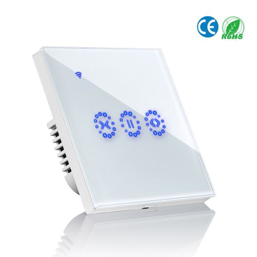 Curtain Switch Smart Wifi Remote Garage Doors Control Touched Timing Night Morning Bed Voice Control Electric Switch Phone 2000W 8.6 * 8.6 * 3.2cm noir / blanc facultatif