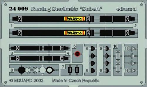 Sitzgurte 4 Points Schwarz/black - 1:24e - Eduard Accessories
