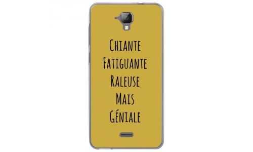 Coque souple pour Altice S40 avec impression Motifs Chiante mais Géniale or