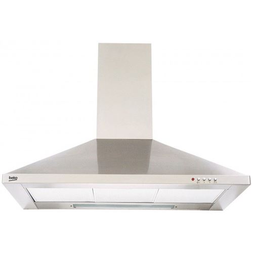 Beko CWB9441XNH - Kap - schouwkap - breedte: 89.8 cm - diepte: 49 cm - luchtafvoer en recirculatie - roestvrij staal