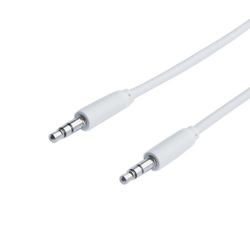 Linéaire A195WA5 Câble stéréo Mâle/Mâle 0,5 m pour Chaine Hi-Fi/Casque/Smartphone Blanc