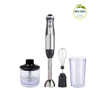 Blender à Main, Mixeur Plongeant, Noir, avec hacheur Blender à Main, Mixeur Plongeant, Noir, avec hacheur