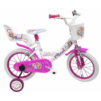 Velo Micol 14 Pouces Fille Avec Panier Siege Poupee Et Roulettes Amovibles Velos Achat Prix Fnac