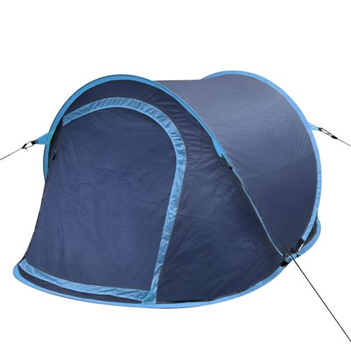 vidaXL Pop-up tent voor 2 personen marineblauw/lichtblauw