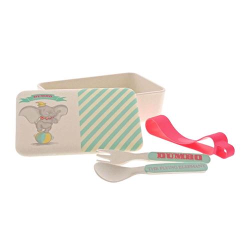 Dumbo Bamboo Snack Box avec Couverts