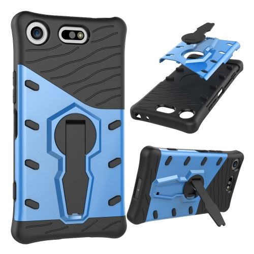 Xperia XZ1 Compact Coque Protection Plastique Bleu Combinaison Armure Support ALS49795