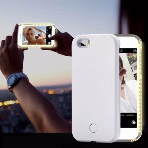 iPhone 6 Plus & 6s Plus Coque Protection Plastique Blanc Contour Lumineux Selfie ALS47843
