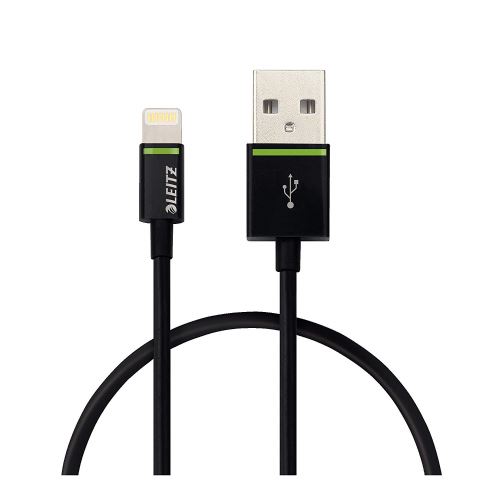 Leitz Câble, Lightning vers USB, 30cm, Certififié Apple, Complete, Noir, 62090095