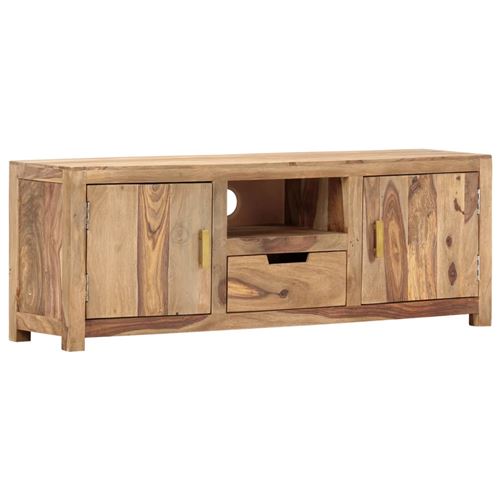 vidaXL Meuble TV 118 x 29 x 42 cm Bois de Sesham massif
