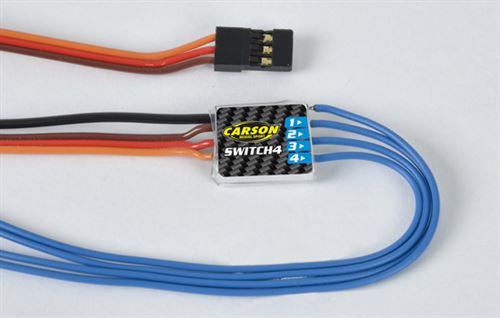 CARSON MODELLSPORT MODULE DE COMMUTATION 4 SORTIES REFLEX 6/14 CH SWITCH 4