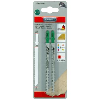 Connex Lames De Scie Sauteuse Pour Courbes Précises – Dents Croisées/Coniques, Acier Chrome-Vanadium, Lot De 2