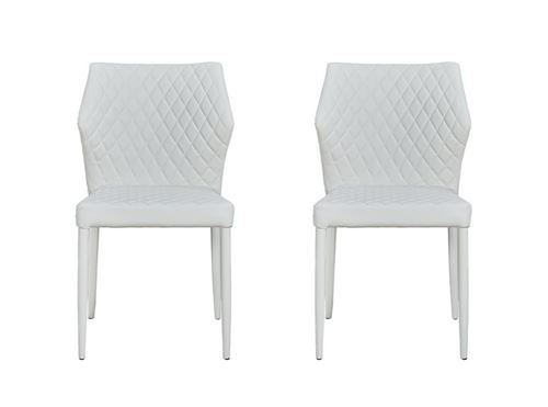 Set De 2 Chaises Ara Contemporain Blanc - Pour le Bureau, Cuisine, Séjour