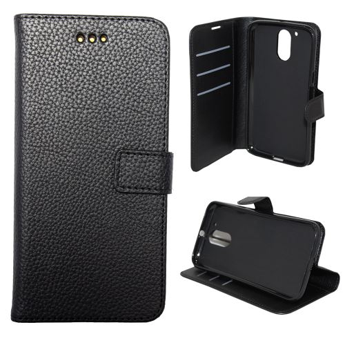 Etui Housse Portefeuille Pour Motorola Moto G4 - Noir
