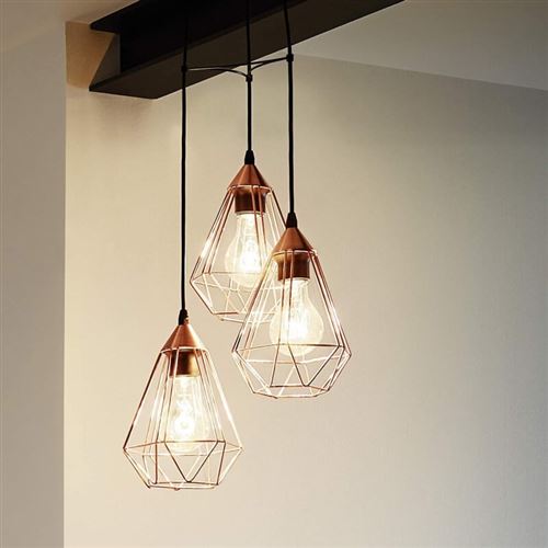 EGLO Hanglamp Tarbes koperkleur
