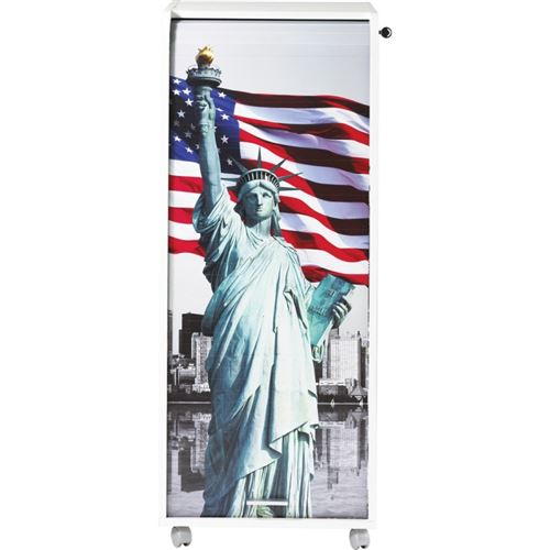 Caisson de bureau blanc &agrave; roulettes 108 cm - coloris: libert&eacute; 505