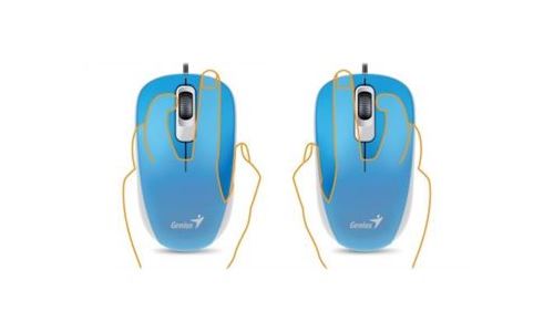 Genius Bleu Dx-110 - Souris - Droitiers Et Gauchers - Optique - 3 Boutons - Filaire - Usb