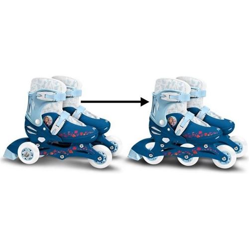 Disney patins à roues alignées réglables Frozen 2 filles bleu taille 27-30