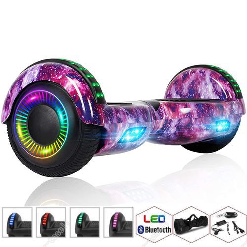 6.5 Inch Hoverboard, 6.5 Inch LED elektrische scooter, elektrische scooter E-Balance, E-Skateboard, elektrische scooter Bluetooth-purplesky