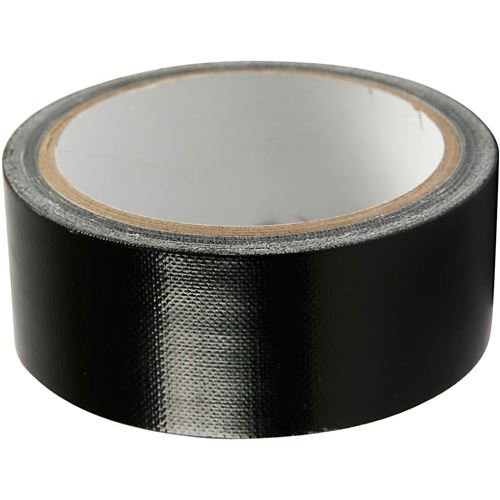 Creotime ruban de toile 25 mètres x 38 mm noir