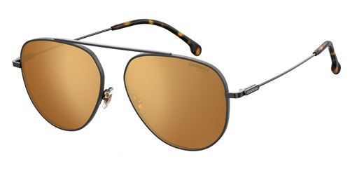 Carrera Eyewear lunettes de soleil 188/S unisexes gris foncé avec verres dorés