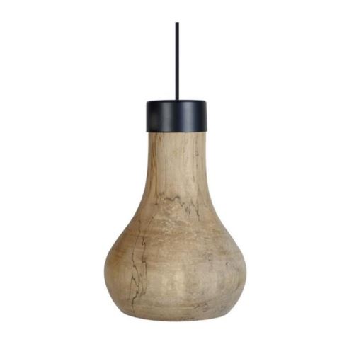 KALUTARA Suspension acier 20x20x90 cm Bois Platane/Noir