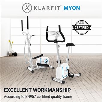 Klarfit Myon Cycle Vélo d'appartement cardiotraining avec support