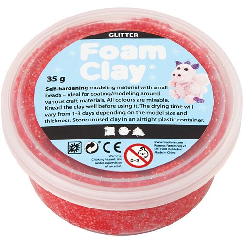 Foam Clay Foam Clay rouge pailleté 35 grammes