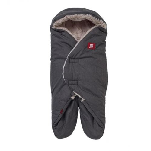 Couverture babynomade polaire tricot 0-6 mois gris - red castle